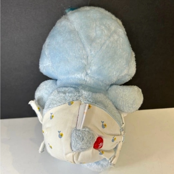 CARE BEARS BABY TUGS Bear Diaper Original Vintage Kenner 1983 Plush Blue - Picture 2 of 6